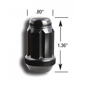 Gorilla Lug Nut 12x1.5 Black Chrome Pack Of 100 - 21138BC