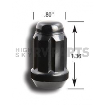Gorilla Lug Nut 12x1.5 Black Chrome Pack Of 100 - 21138BC