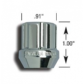 Gorilla Lug Nut 14x1.5 Chrome Plated Box Of 100 - 26048SD