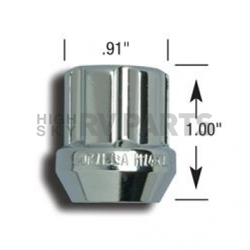 Gorilla Lug Nut 14x1.5 Chrome Plated Box Of 100 - 26048SD