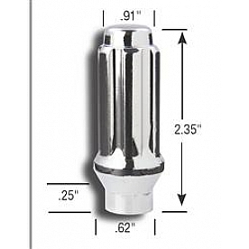 Gorilla Lug Nut 14x1.5 Chrome Plated Box Of 60 - 26148ET