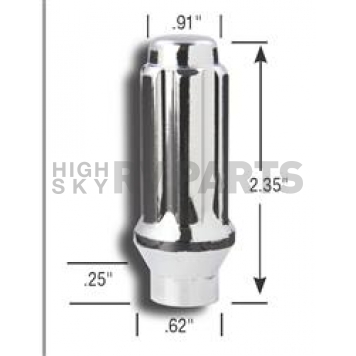 Gorilla Lug Nut 14x1.5 Chrome Plated Box Of 60 - 26148ET