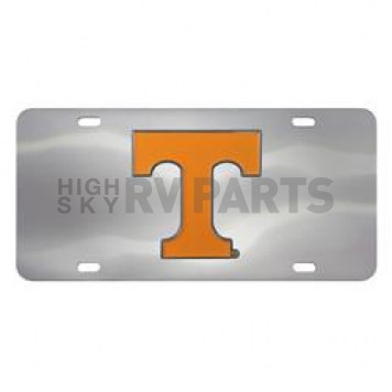 Fan Mat License Plate - University Of Tennessee Logo Stainless Steel - 24522