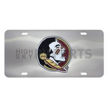 Fan Mat License Plate - Florida State University Logo Stainless Steel - 24523