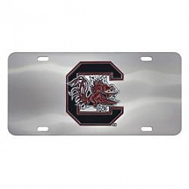 Fan Mat License Plate - University Of South Carolina Logo Stainless Steel - 24526