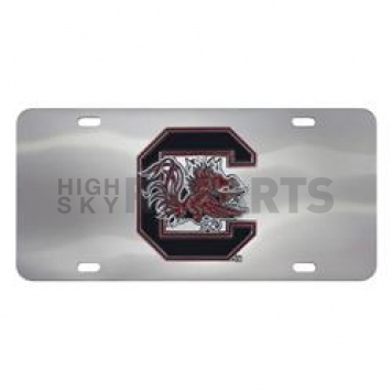 Fan Mat License Plate - University Of South Carolina Logo Stainless Steel - 24526