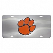 Fan Mat License Plate - Clemson University Logo Stainless Steel - 24529