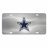 Fan Mat License Plate - NFL - Dallas Cowboys Logo Stainless Steel - 24531