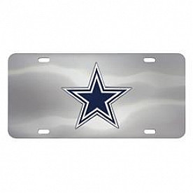 Fan Mat License Plate - NFL - Dallas Cowboys Logo Stainless Steel - 24531