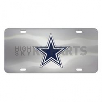 Fan Mat License Plate - NFL - Dallas Cowboys Logo Stainless Steel - 24531