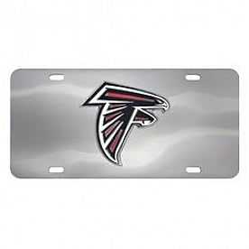 Fan Mat License Plate - NFL - Atlanta Falcons Logo Stainless Steel - 24534