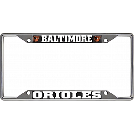 Fan Mat License Plate Frame - MLB Baltimore Orioles(Cartoon) Logo Metal - 26513