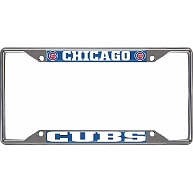 Fan Mat License Plate Frame - MLB Chicago Cubs Logo Metal - 26533