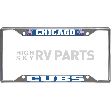 Fan Mat License Plate Frame - MLB Chicago Cubs Logo Metal - 26533