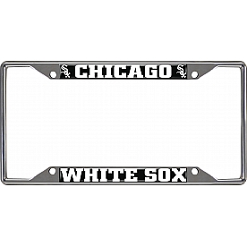 Fan Mat License Plate Frame - MLB Chicago White Sox Logo Metal - 26544