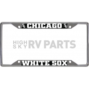 Fan Mat License Plate Frame - MLB Chicago White Sox Logo Metal - 26544