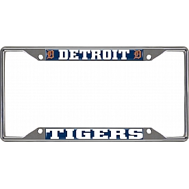 Fan Mat License Plate Frame - MLB Detroit Tigers Logo Metal - 26581