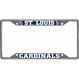 Fan Mat License Plate Frame - MLB St Louis Cardinals Logo Metal - 26720