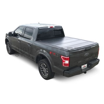 Leer Tonneau Cover Hard Folding Black Matte Fiberglass - 650105-1