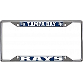 Fan Mat License Plate Frame - MLB Tampa Bay Rays Logo Metal - 26730