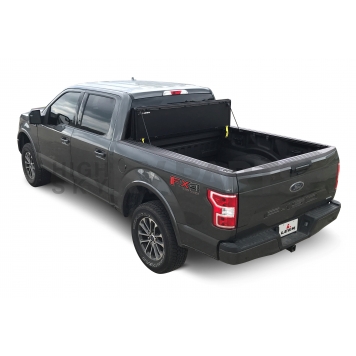 Leer Tonneau Cover Hard Folding Black Matte Fiberglass - 650120