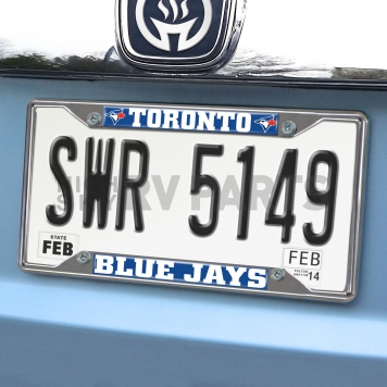 Fan Mat License Plate Frame - MLB Toronto Blue Jays Logo Metal - 26744-1