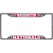 Fan Mat License Plate Frame - MLB Washington Nationals Logo Metal - 26753