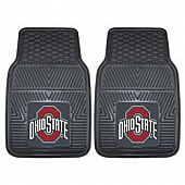 Fan Mat Floor Mat - Universal Fit Black Vinyl Set of 2 - 7924