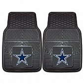 Fan Mat Floor Mat - Universal Fit Black Vinyl Set of 2 - 8274
