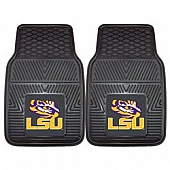 Fan Mat Floor Mat - Universal Fit Black Vinyl Set of 2 - 8747