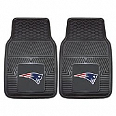 Fan Mat Floor Mat - Universal Fit Black Vinyl Set of 2 - 8754
