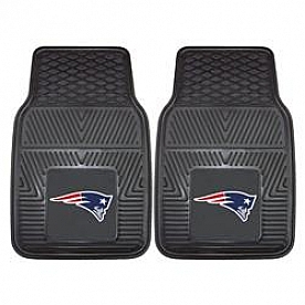 Fan Mat Floor Mat - Universal Fit Black Vinyl Set of 2 - 8754