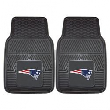 Fan Mat Floor Mat - Universal Fit Black Vinyl Set of 2 - 8754