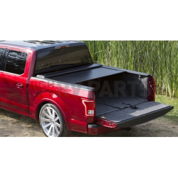 Leer Tonneau Cover Hard Manual Retractable Black Matte Powder Coated Aluminum - RXCA27A58-3