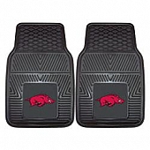 Fan Mat Floor Mat - Universal Fit Black Vinyl Set of 2 - 8762