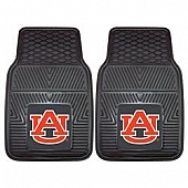 Fan Mat Floor Mat - Universal Fit Black Vinyl Set of 2 - 8763