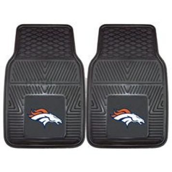 Fan Mat Floor Mat - Universal Fit Black Vinyl Set of 2 - 8768