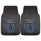 Fan Mat Floor Mat - Universal Fit Black Vinyl Set of 2 - 8769
