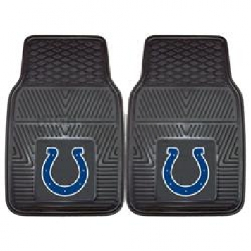 Fan Mat Floor Mat - Universal Fit Black Vinyl Set of 2 - 8769