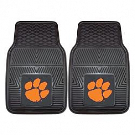 Fan Mat Floor Mat - Universal Fit Black Vinyl Set of 2 - 8778