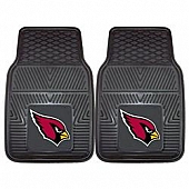 Fan Mat Floor Mat - Universal Fit Black Vinyl Set of 2 - 8883
