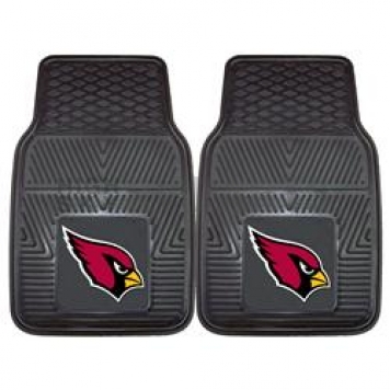 Fan Mat Floor Mat - Universal Fit Black Vinyl Set of 2 - 8883