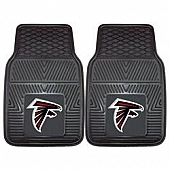 Fan Mat Floor Mat - Universal Fit Black Vinyl Set of 2 - 8885