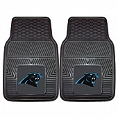 Fan Mat Floor Mat - Universal Fit Black Vinyl Set of 2 - 8889