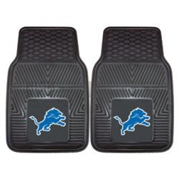 Fan Mat Floor Mat - Universal Fit Black Vinyl Set of 2 - 8895