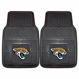 Fan Mat Floor Mat - Universal Fit Black Vinyl Set of 2 - 8897