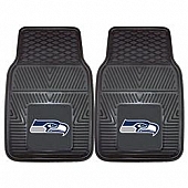 Fan Mat Floor Mat - Universal Fit Black Vinyl Set of 2 - 8904
