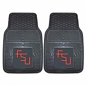 Fan Mat Floor Mat - Universal Fit Black Vinyl Set of 2 - 8910