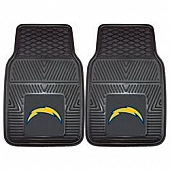 Fan Mat Floor Mat - Universal Fit Black Vinyl Set of 2 - 8933
