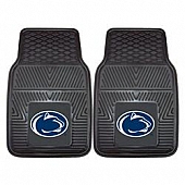 Fan Mat Floor Mat - Universal Fit Black Vinyl Set of 2 - 8957